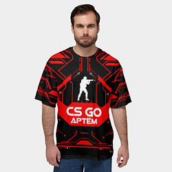 Футболка оверсайз мужская CS:GO - Артём, цвет: 3D-принт — фото 2