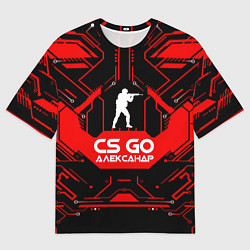 Футболка оверсайз мужская CS:GO - Александр, цвет: 3D-принт