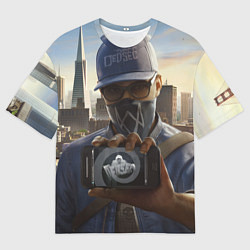 Футболка оверсайз мужская Watch Dogs Man, цвет: 3D-принт