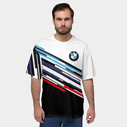 Футболка оверсайз мужская BMW BRAND COLOR БМВ, цвет: 3D-принт — фото 2