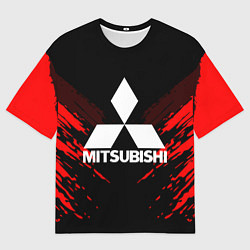 Футболка оверсайз мужская Mitsubishi: Red Anger, цвет: 3D-принт