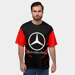Футболка оверсайз мужская Mercedes-Benz: Red Anger, цвет: 3D-принт — фото 2