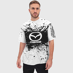 Футболка оверсайз мужская Mazda: Black Spray, цвет: 3D-принт — фото 2