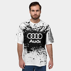 Футболка оверсайз мужская Audi: Black Spray, цвет: 3D-принт — фото 2
