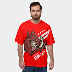 Футболка оверсайз мужская Кто мы? Мясо!, цвет: 3D-принт — фото 2
