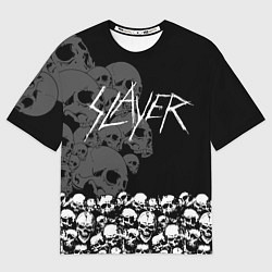 Футболка оверсайз мужская Slayer: Dark Skulls, цвет: 3D-принт