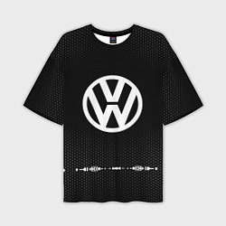 Футболка оверсайз мужская Volkswagen: Black Abstract, цвет: 3D-принт