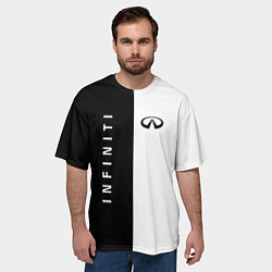 Футболка оверсайз мужская Infiniti: Black & White, цвет: 3D-принт — фото 2