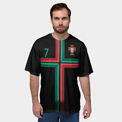 Футболка оверсайз мужская Роналду ЧМ-2018 Альтернатива, цвет: 3D-принт — фото 2