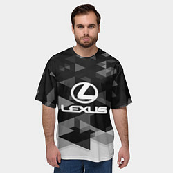 Футболка оверсайз мужская Lexus sport geometry, цвет: 3D-принт — фото 2