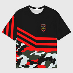 Футболка оверсайз мужская Полиция: Камуфляж, цвет: 3D-принт
