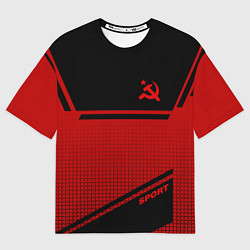 Футболка оверсайз мужская USSR: Black Sport, цвет: 3D-принт
