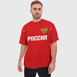 Футболка оверсайз мужская Сборная России, цвет: 3D-принт — фото 2