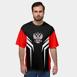 Футболка оверсайз мужская Russia: Sport Line, цвет: 3D-принт — фото 2
