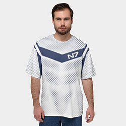 Футболка оверсайз мужская N7: White Armor, цвет: 3D-принт — фото 2