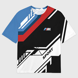 Футболка оверсайз мужская BMW GEOMETRY SPORT БМВ M PERFORMANCE, цвет: 3D-принт