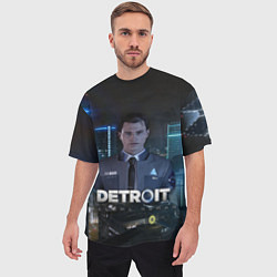 Футболка оверсайз мужская Detroit: Connor, цвет: 3D-принт — фото 2