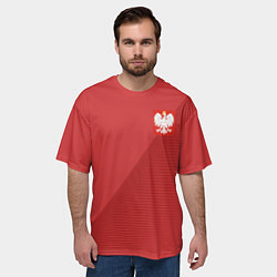 Футболка оверсайз мужская Poland Team: Away WC-2018, цвет: 3D-принт — фото 2