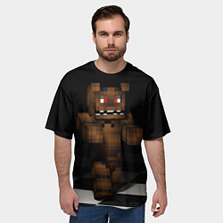 Футболка оверсайз мужская Minecraft: Freddy FNAF, цвет: 3D-принт — фото 2