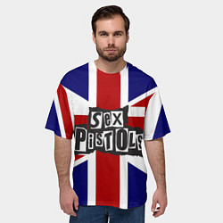 Футболка оверсайз мужская Sex Pistols UK, цвет: 3D-принт — фото 2