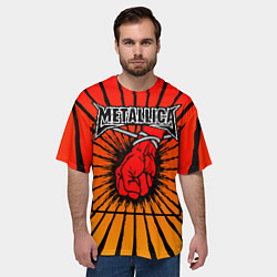Футболка оверсайз мужская Metallica Fist, цвет: 3D-принт — фото 2
