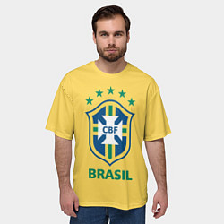Футболка оверсайз мужская Brazil Team, цвет: 3D-принт — фото 2