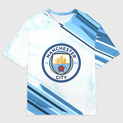 Футболка оверсайз мужская Manchester city, цвет: 3D-принт