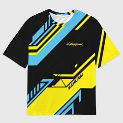 Футболка оверсайз мужская Cyberpunk 2077: Samurai, цвет: 3D-принт