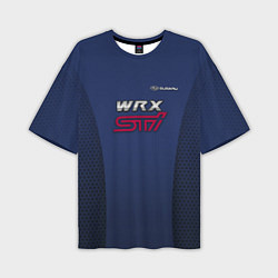 Мужская футболка оверсайз Subaru wrx sti
