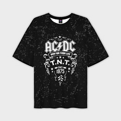 Футболка оверсайз мужская AC/DC: Run For Your Life, цвет: 3D-принт