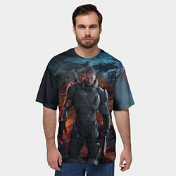 Футболка оверсайз мужская Mass Effect: Soldier, цвет: 3D-принт — фото 2