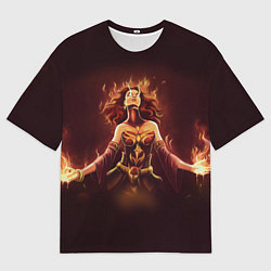 Мужская футболка оверсайз Lina: Hell Flame