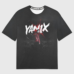 Футболка оверсайз мужская YANIX: Black Side, цвет: 3D-принт