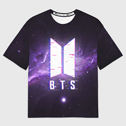 Футболка оверсайз мужская BTS: Violet Space, цвет: 3D-принт