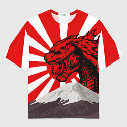 Футболка оверсайз мужская Japanese Godzilla, цвет: 3D-принт