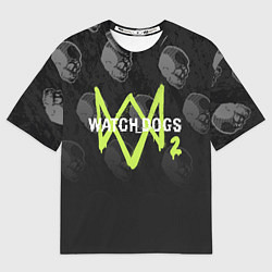 Футболка оверсайз мужская Watch Dogs 2: Skulls Pattern, цвет: 3D-принт