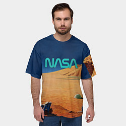 Футболка оверсайз мужская NASA on Mars, цвет: 3D-принт — фото 2