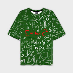 Футболка оверсайз мужская E=mc2: Green Style, цвет: 3D-принт