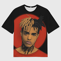 Футболка оверсайз мужская XXXTentacion: Red Sun, цвет: 3D-принт