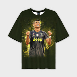 Футболка оверсайз мужская Ronaldo: Juve Sport, цвет: 3D-принт