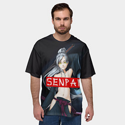 Футболка оверсайз мужская Senpai Goddess, цвет: 3D-принт — фото 2