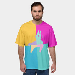 Футболка оверсайз мужская Fortnite Llama, цвет: 3D-принт — фото 2