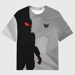 Футболка оверсайз мужская Силуэт хищника, цвет: 3D-принт