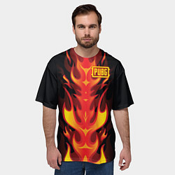 Футболка оверсайз мужская PUBG: Hell Flame, цвет: 3D-принт — фото 2