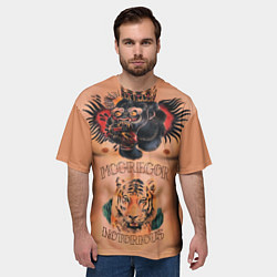 Футболка оверсайз мужская МакГрегор татуировки, цвет: 3D-принт — фото 2