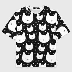 Футболка оверсайз мужская Love Cats Pattern, цвет: 3D-принт