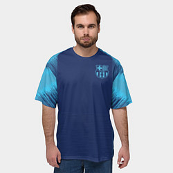 Футболка оверсайз мужская Barcelona Training 2019, цвет: 3D-принт — фото 2
