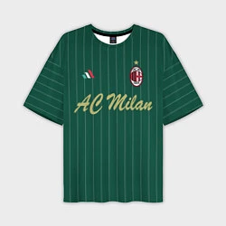 Футболка оверсайз мужская AC Milan: Green Form, цвет: 3D-принт