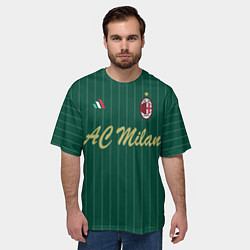 Футболка оверсайз мужская AC Milan: Green Form, цвет: 3D-принт — фото 2