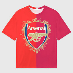 Футболка оверсайз мужская FC Arsenal - emblem, цвет: 3D-принт